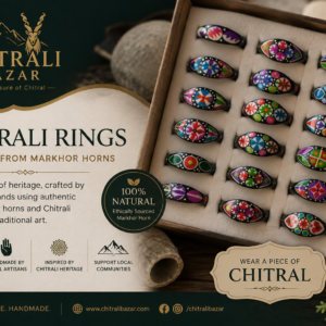 Handmade Chitrali Horn Ring – Traditional Natural Horn Jewelry from Chitral Pakistan